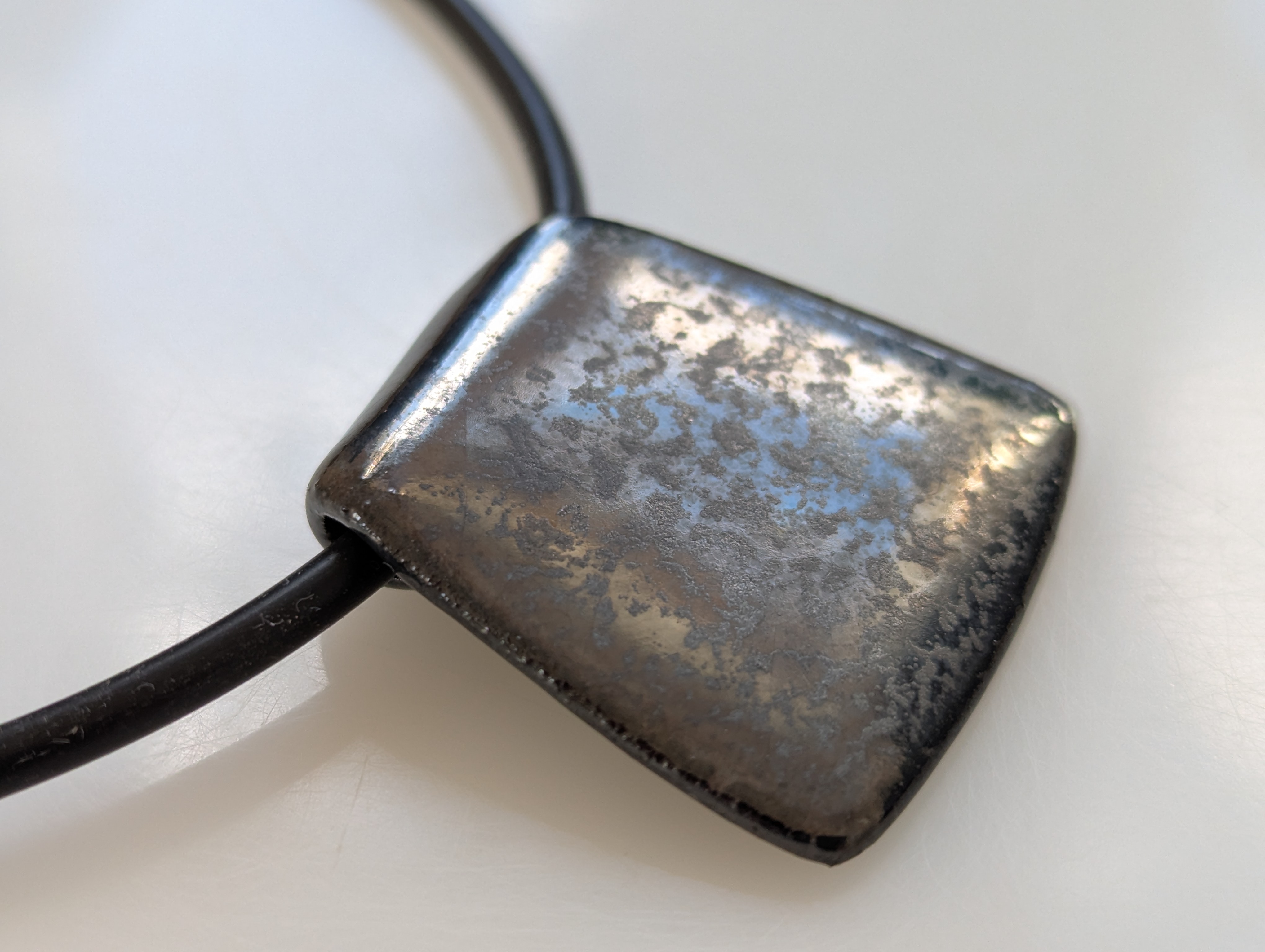 Keramik Kette - braun schwarz