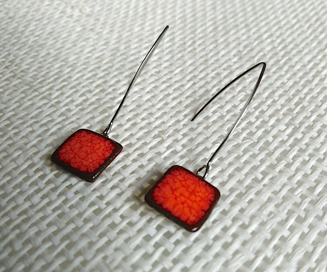 elegante Keramik Ohrringe - orange modern elegante Keramik Ohrringe - orange modern