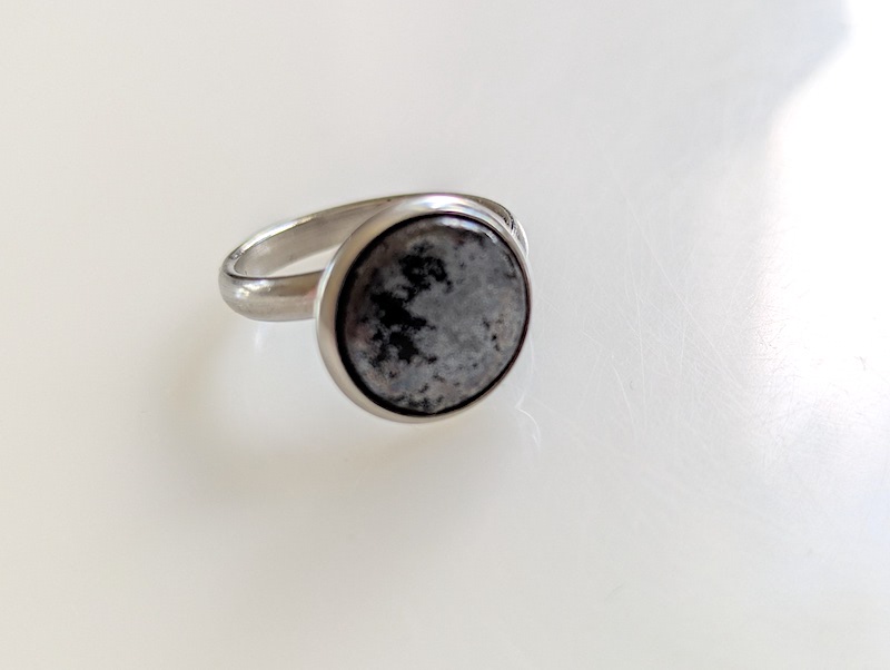 Set Keramik schwarz silber gefasst