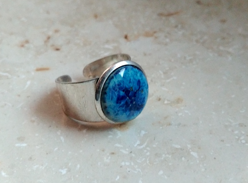 Keramik Ring - blau gefasst Kopie Keramik Ring - blau gefasst Kopie