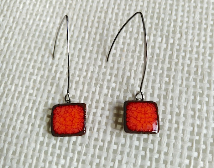 elegante Keramik Ohrringe - orange modern elegante Keramik Ohrringe - orange modern