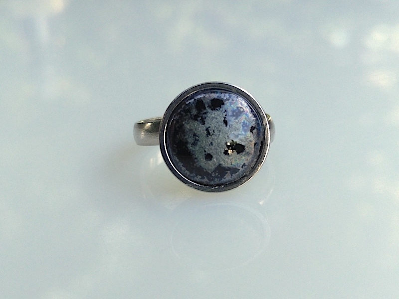Keramik Ring - Frost, gefasst Keramik Ring - Frost, gefasst