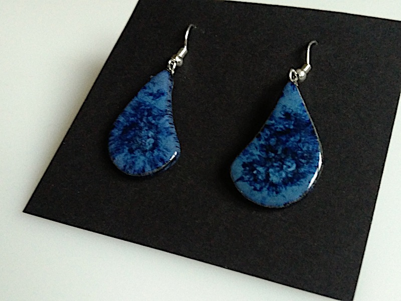 Keramik Ohrringe - blauer Tropfen Keramik Ohrringe - blauer Tropfen