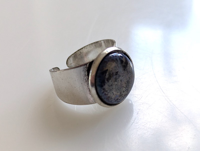 Set Keramik blau silber Effekte