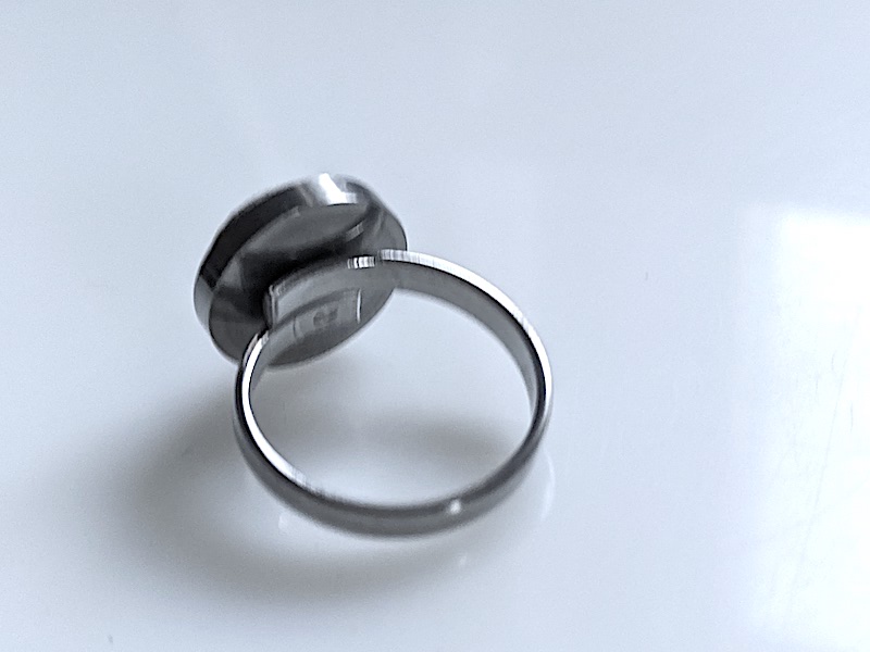 Keramik Ring - Natur rund klein Keramik Ring - Natur rund klein