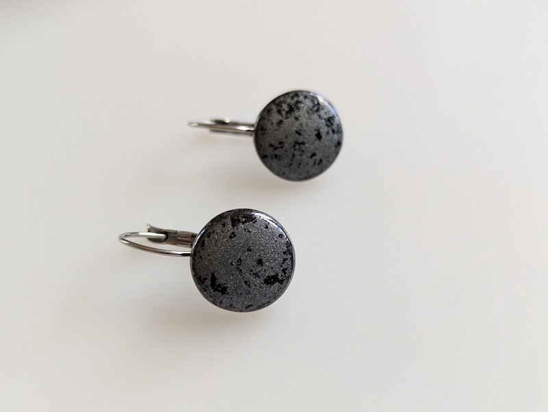 Set Keramik schwarz silber gefasst