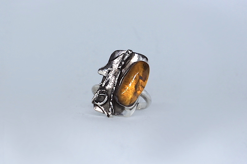 925er Silber Ring mit Bernstein 925er Silber Ring mit Bernstein