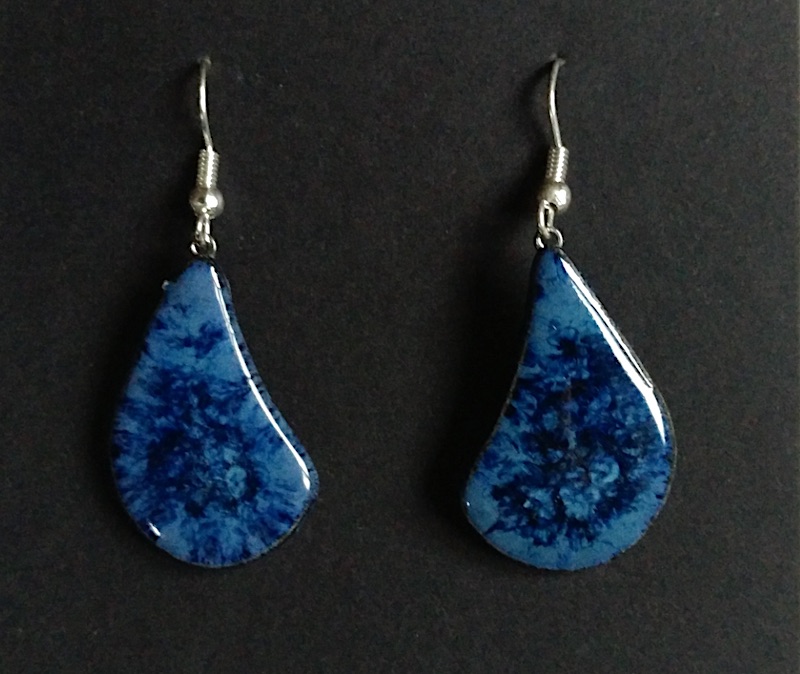 Keramik Ohrringe - blauer Tropfen Keramik Ohrringe - blauer Tropfen