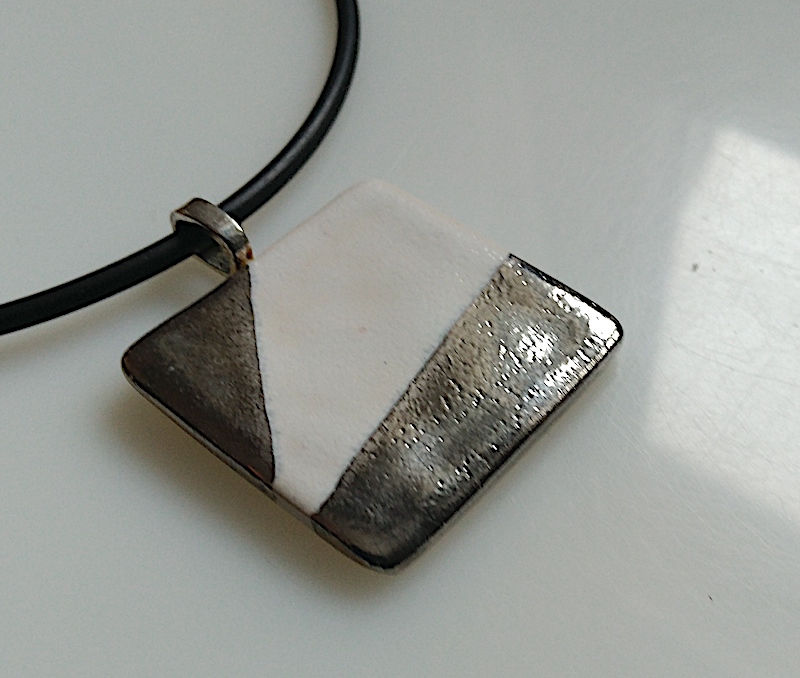 Keramik Kette - weiß, echtes Platin Quadrat Keramik Kette - weiß, echtes Platin Quadrat