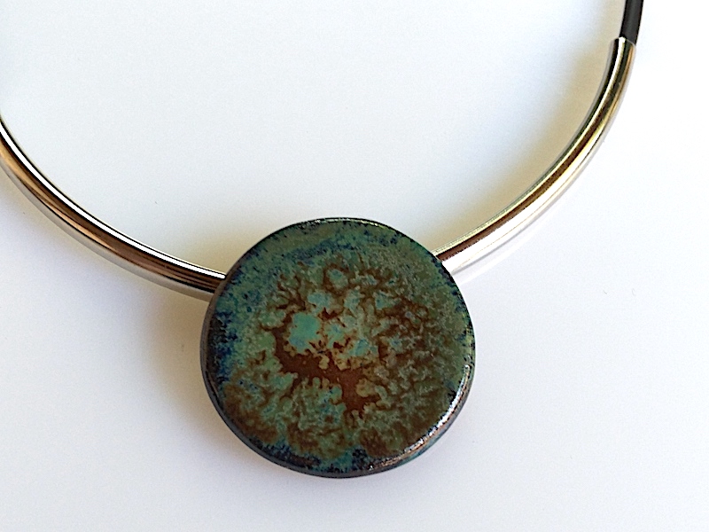 Unikatschmuck - grün gemasert Unikatschmuck - grün gemasert
