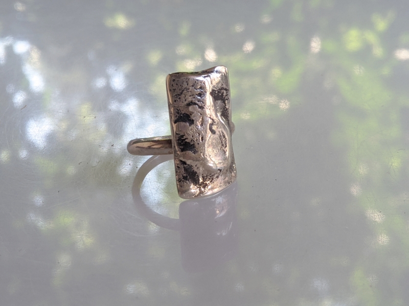 925er Silber Ring Unikat - "Alles im Fluss"