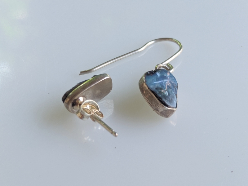 925er Silber Ohrhänger mit Boulder Opal