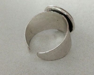 Keramik Ring - weiss Perlmutt