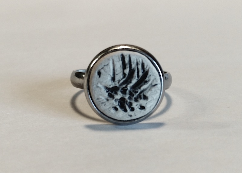 Keramik Ring - Natur rund