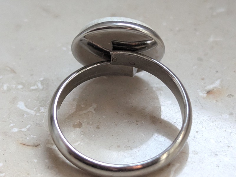 Keramik Ring - weiss Perlmutt schmal Keramik Ring - weiss Perlmutt schmal