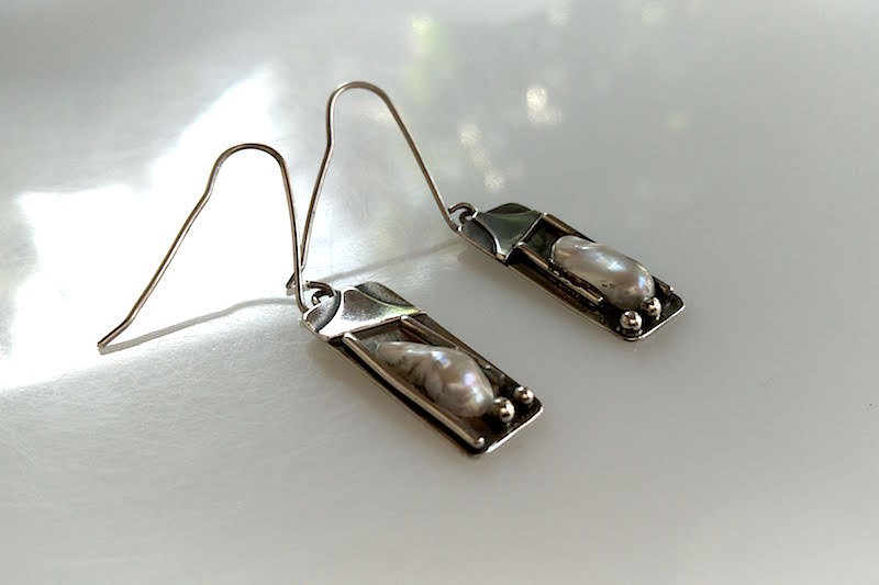 925er Silber Ohrhänger mit Barockperlen 925er Silber Ohrhänger mit Barockperlen