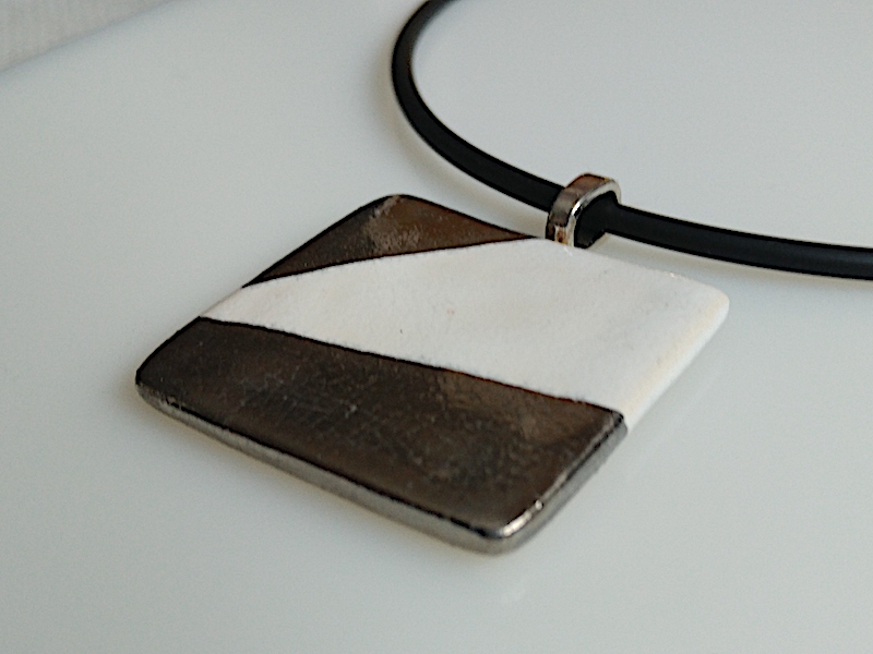 Keramik Kette - weiß, echtes Platin Quadrat Keramik Kette - weiß, echtes Platin Quadrat