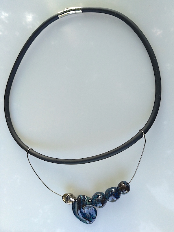 Keramik Kette - blaues Collier