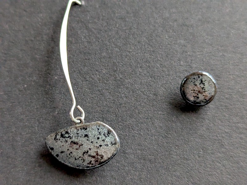 Set Keramik blausilber fein gefasst