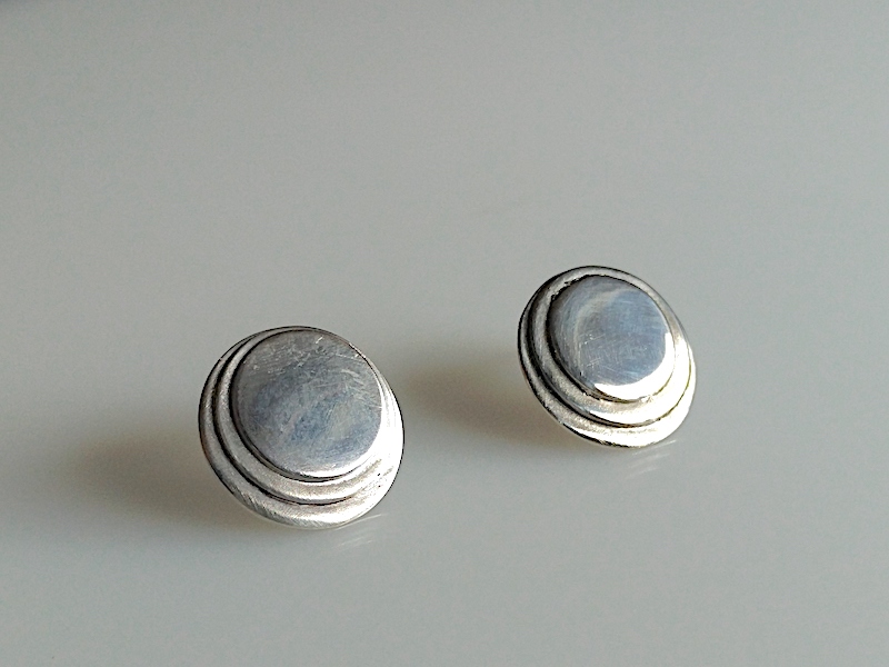 925er Silber Ohrstecker "Flächenturm" 925er Silber Ohrstecker "Flächenturm"
