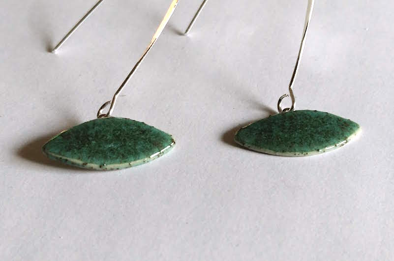 elegante Keramik Ohrringe - grün quer elegante Keramik Ohrringe - grün quer