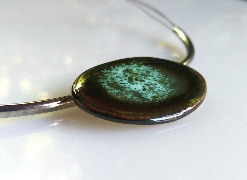 Keramik Kette - Moon oval Collier