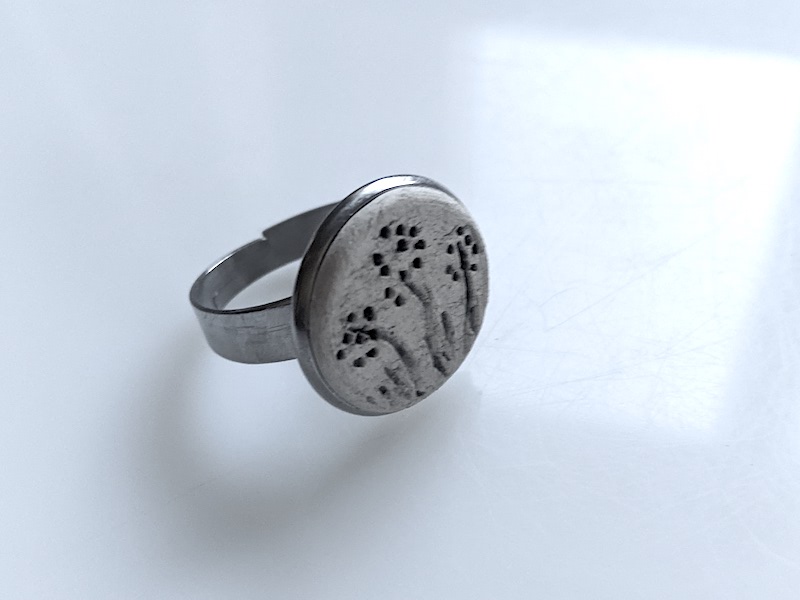 Keramik Ring - Natur rund Keramik Ring - Natur rund