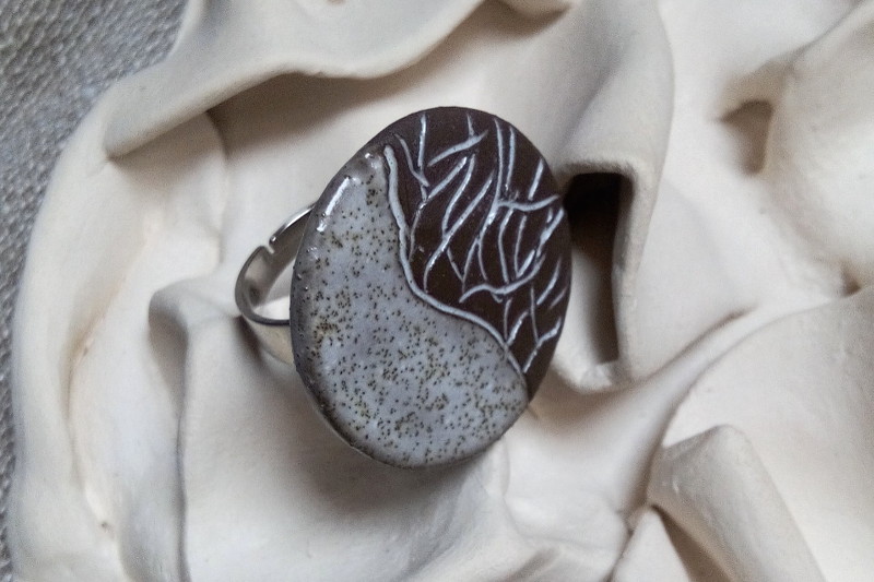 Unikatschmuck, Schmuck, Unikat, Ying & Yang, Ring, Ringe, Lagenlook, Unikat, Design, Designer, Kunst, Einzelstück, Keramik, Geschenk, Oderbruchscheune, Kunst Loose Tage, Oderbruch