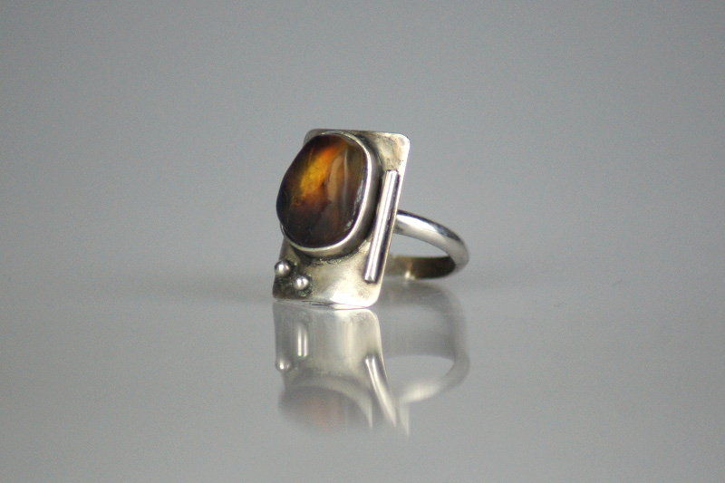 Ring, Silber, 925er, Bernstein, Sterlingsilber, Kunst, Juwelier, Silberschmiede, Geschenk, Frauen, Mode, Oderbruch, Oderland, Brandenburg, Berlin